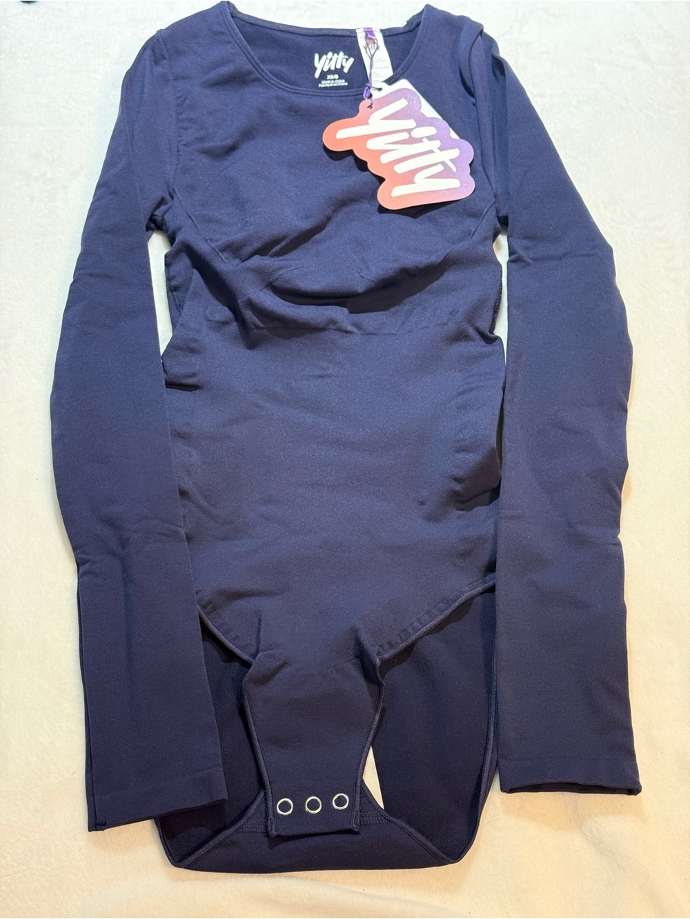 New Yitty Long Sleeve Compression Bodysuit. Blue. XS/S